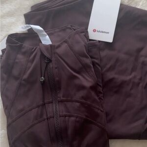 lululemon athletica Plum Zip-Up Jacket with Gold Hardware